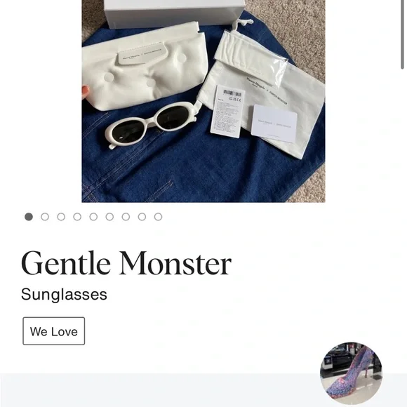 Gentle Monster Cream Oval Sunglasses
